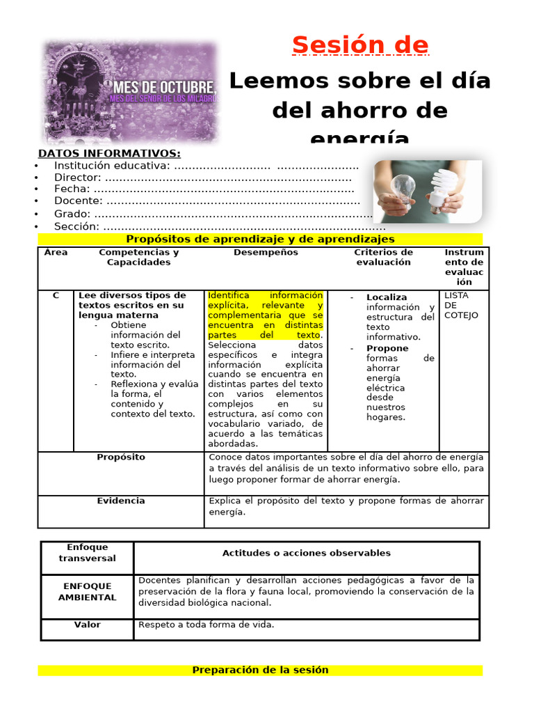 Ahorro de Energía: Actividades Educativas | PDF | Uso eficiente de energía
