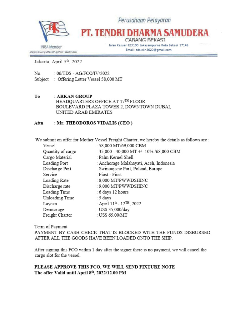 FCO TDS-AG, April 2022 | PDF | Business