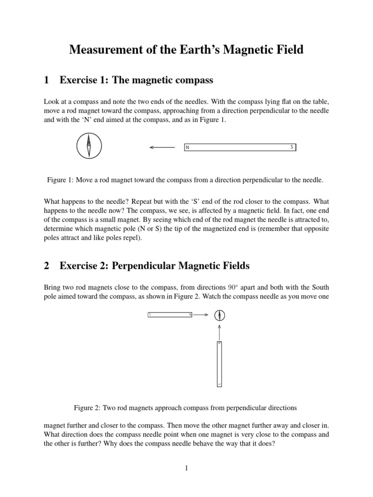 B_of_Earth_F16 | PDF | Compass | Magnetic Field