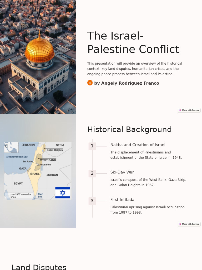 The Israel Palestine Conflict | PDF | Israel | World Politics