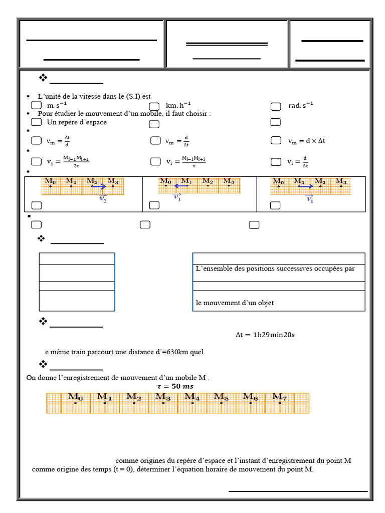 Série 6 Trafi TC Biof | PDF | Vitesse | Théorie de la relativité