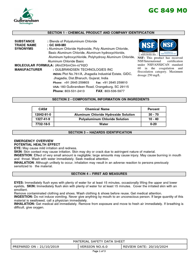glutathione chem-impex int'l inc safety data sheet GC 849 M0 Safety Data Sheet | PDF | Personal Protective Equipment