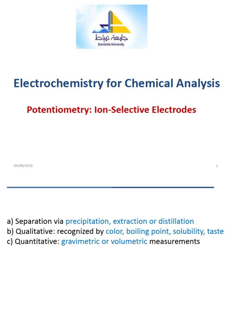 Electrochemical Analysis Techniques Overview | PDF | Electrochemistry ...
