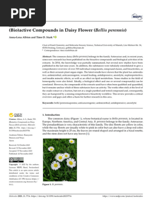 (2023) (Bio)Active Compounds in Daisy Flower (Bellis Perennis)