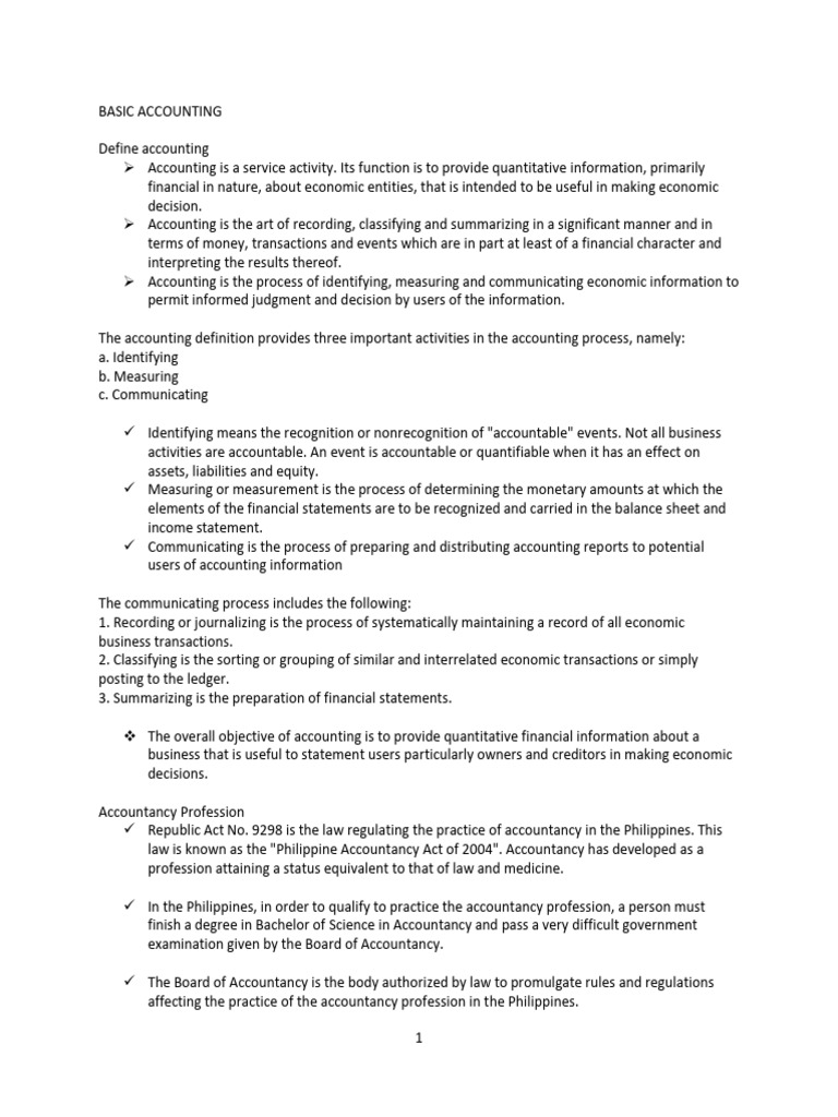 Understanding Basic Accounting Principles | PDF | Debits And Credits ...