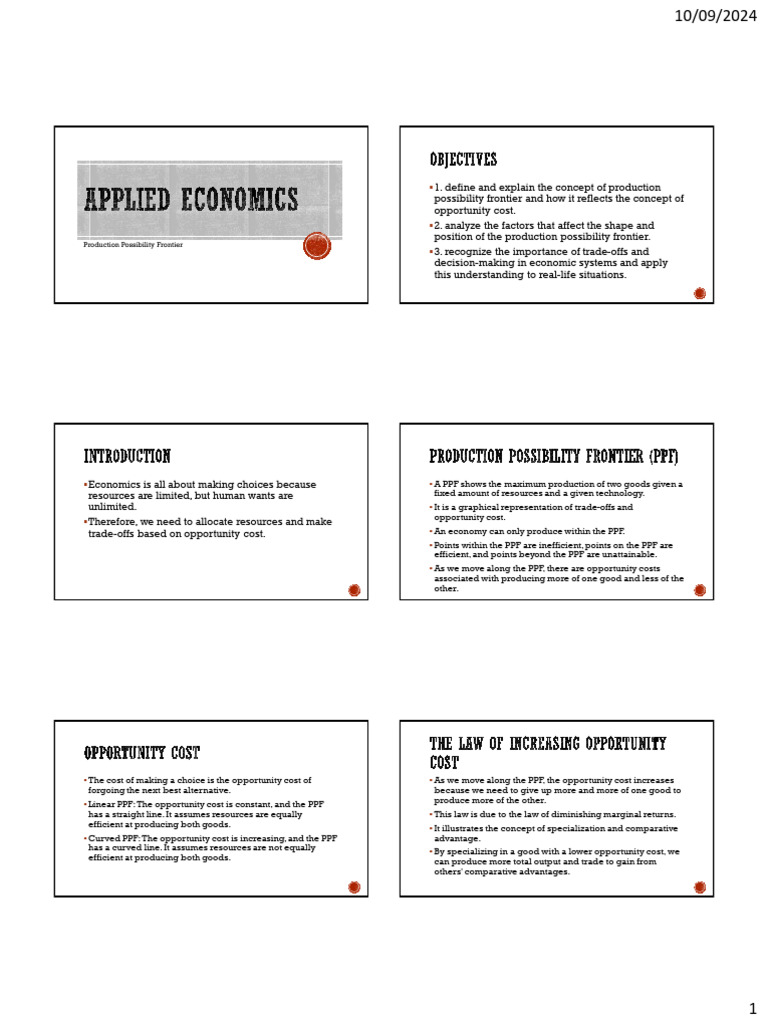 Understanding Production Possibility Frontier | PDF | Business ...