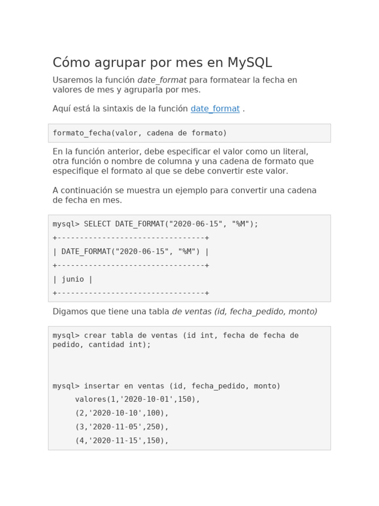 C mo agrupar por mes en mysql pdf sql ingenier a de software