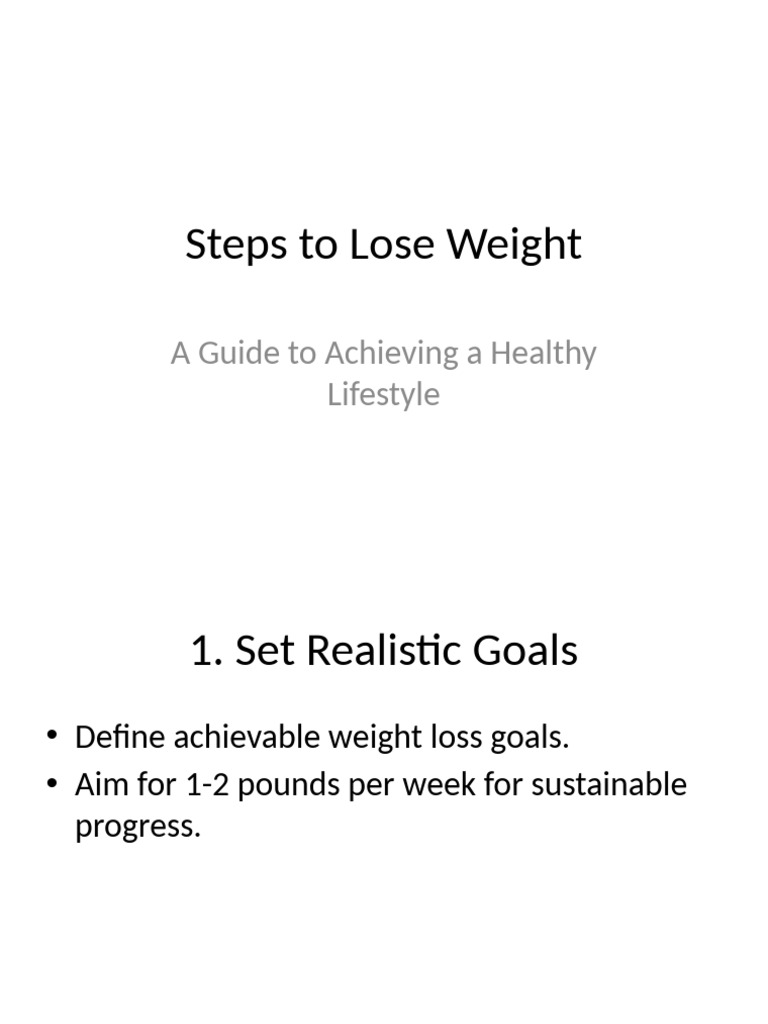 Steps to lose weight presentation pdf