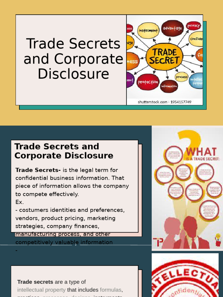 Understanding Trade Secrets and Disclosure | PDF | Trade Secret ...