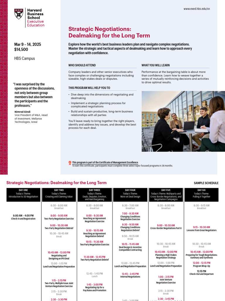 Strategic Negotiations Brochure Pdf Negotiation Discrimination