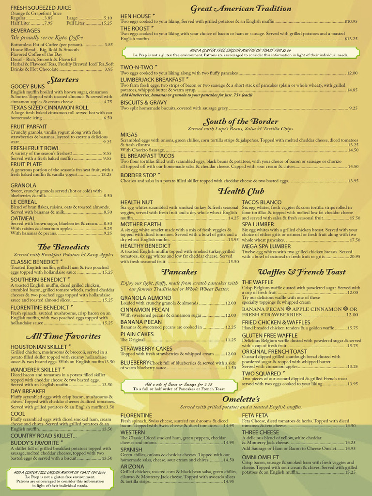 LePeepMenu October 2024 2 | PDF | Hamburgers | Salad