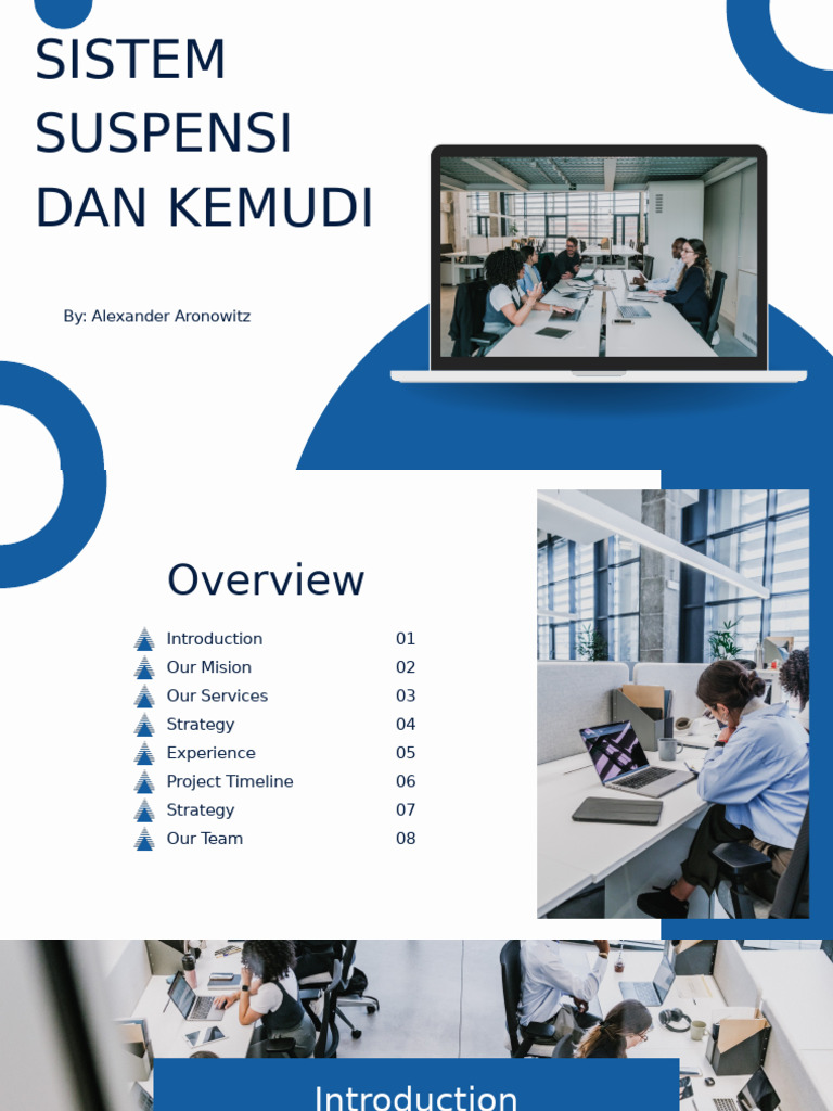 White and Blue Professional Modern Technology Pitch Deck Presentation ...