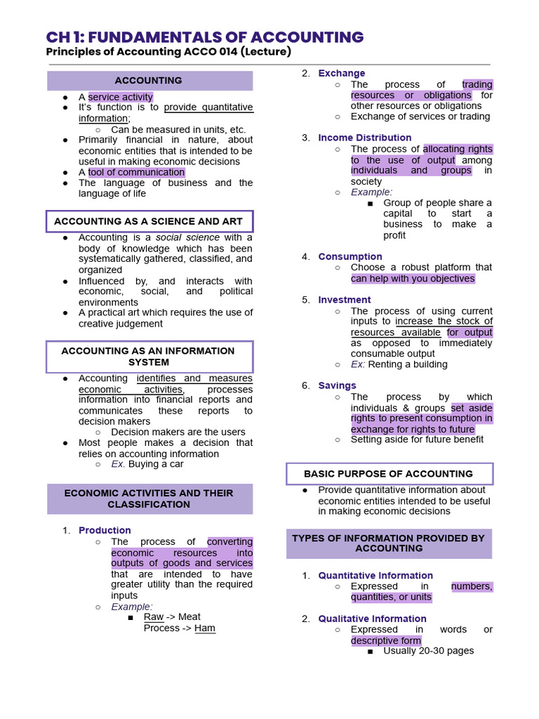 Fundamentals of Accounting Overview | PDF | Going Concern | Taxes
