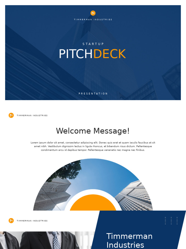 Blue and Yellow Professional Startup Pitch Deck Presentation | PDF