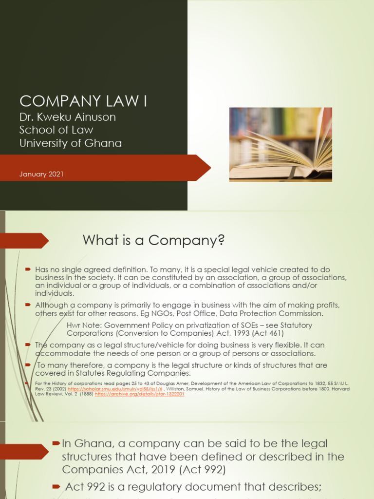 Company Law Lessons 1.2.3. | PDF | Partnership | Limited Liability