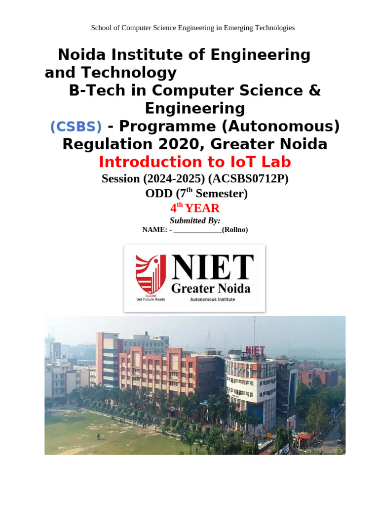 IoT Lab File 2024-25 | PDF | Internet Of Things | Arduino