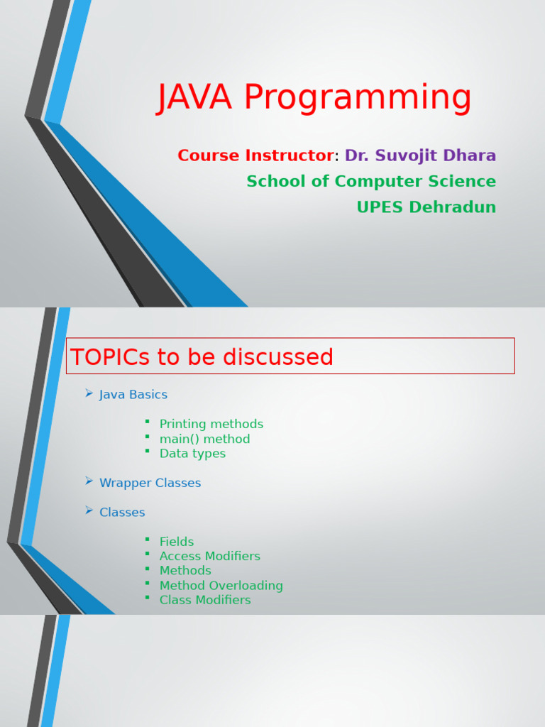 Classes in Java | PDF | Method (Computer Programming) | Class (Computer ...