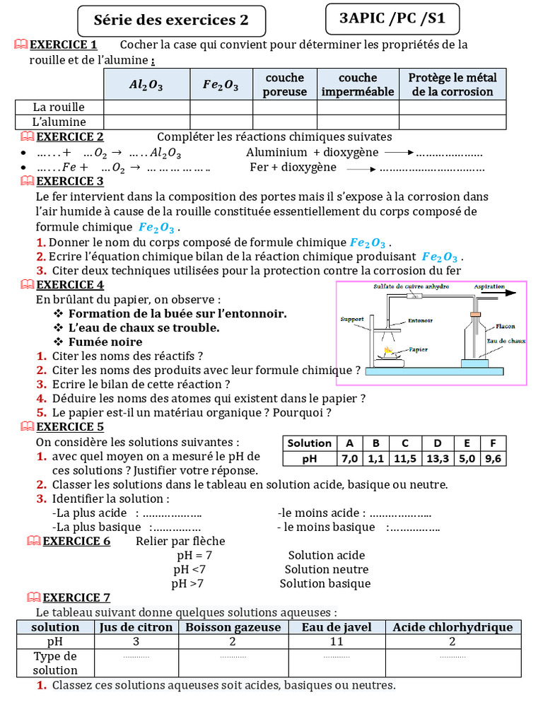 Propriétés et réactions chimiques des métaux | PDF | Hydroxyde | Ph