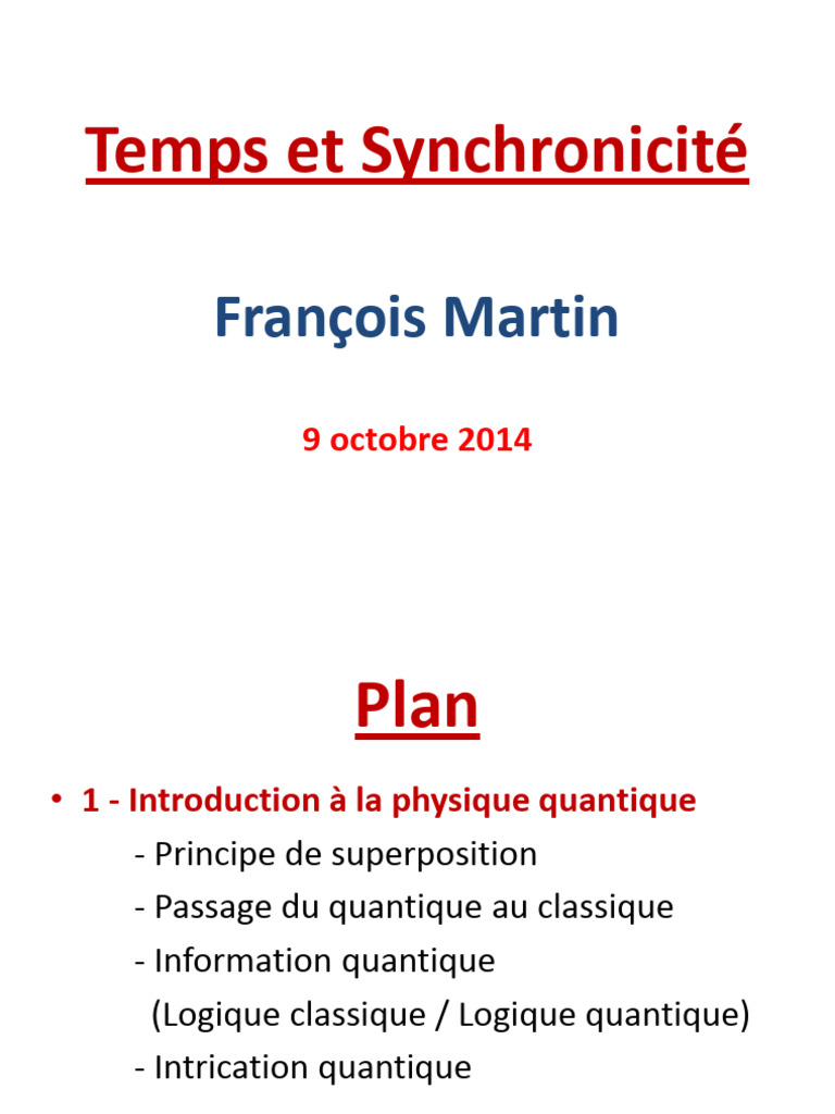 Intrication quantique et synchronicité | PDF | Intrication quantique ...