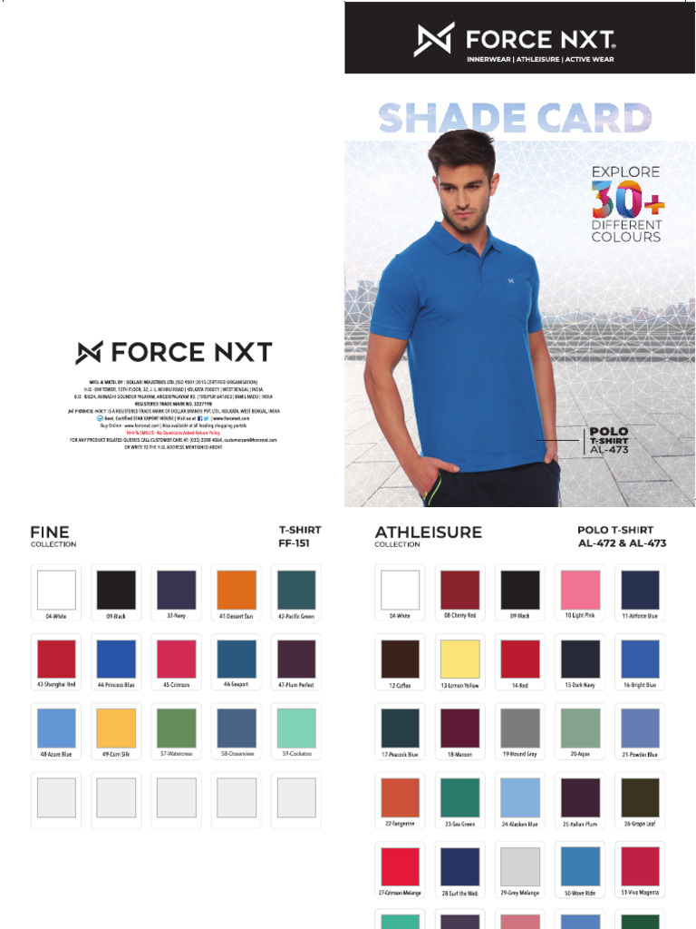 Force NXT Shade Card - 01.01.2024 | PDF