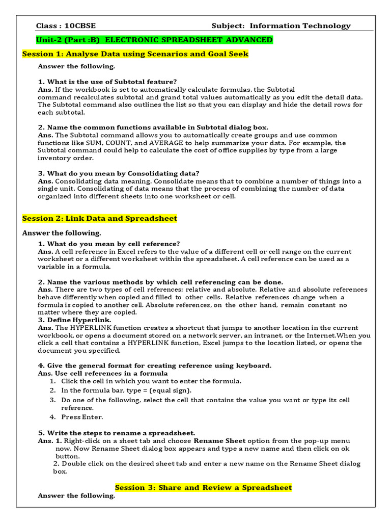 Advanced Spreadsheet Techniques | PDF | Spreadsheet | Worksheet