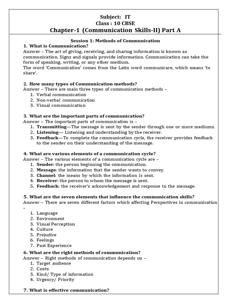 Communication Skills for IT Students | PDF | Communication | Part Of Speech