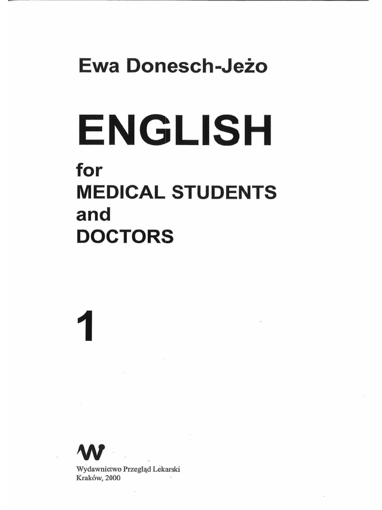English For Medical Students and Doctors 1 | PDF