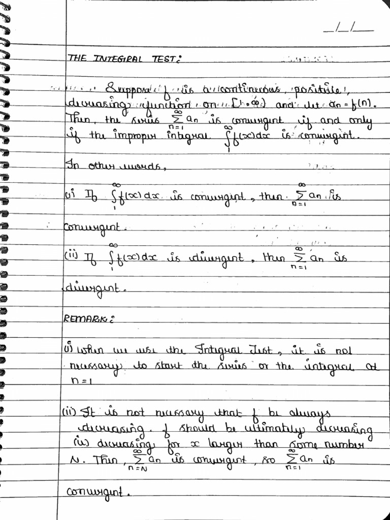 The Integral Test | PDF