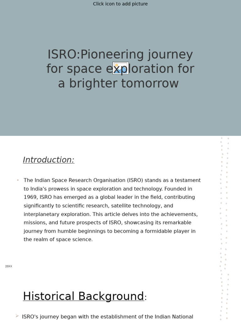 Isro's Pioneering Journey For Space Exploration For A Brighter Tomorrow ...