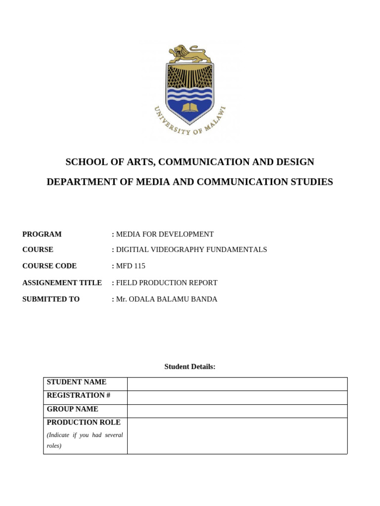 Field Report Template | PDF | Art