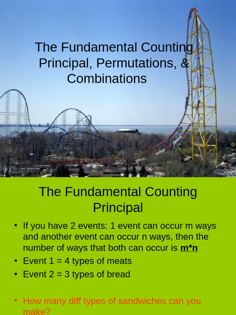 Fundamental Counting Principle Explained | PDF | Sandwich | Cuisine