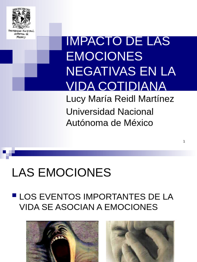 Impacto de Las Emociones Negativas en La Vida Cotidiana | PDF | Las ...