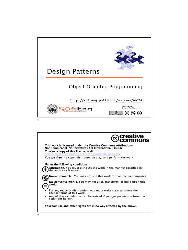 SE05 Design Patterns | PDF | Class (Computer Programming) | Software ...