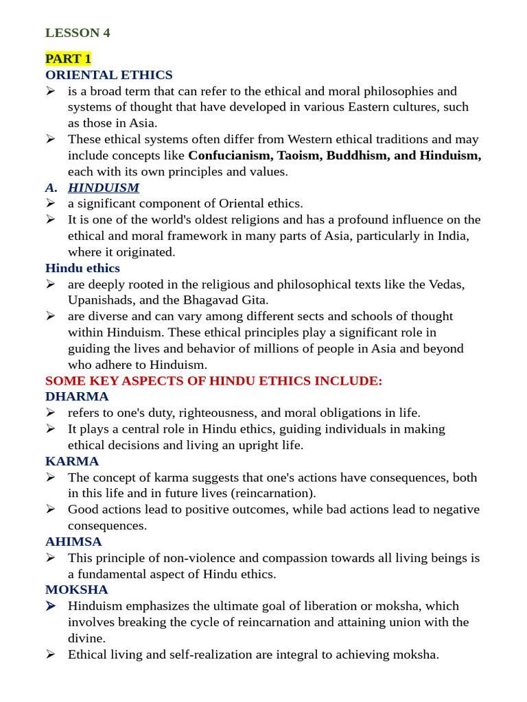 Oriental Ethics: Hinduism and Buddhism | PDF | Noble Eightfold Path ...