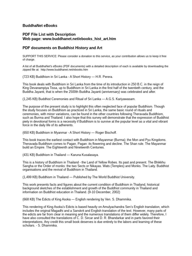 BuddhaNet eBooks on Buddhist History | PDF | Ashoka | Bhikkhu