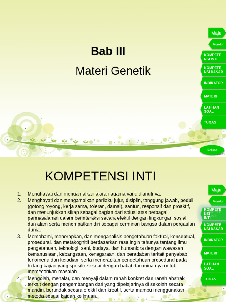 Bab 3 Materi Genetik | PDF | Sains & Matematika