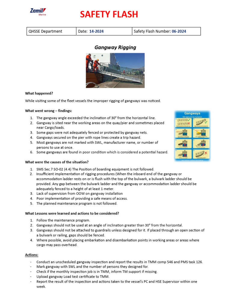 SF 06-24 Gangway Rigging | PDF | Business | Science & Mathematics