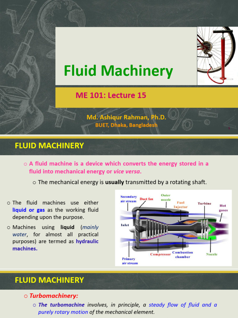 Overview of Fluid Machinery Concepts | PDF | Turbomachinery | Pump