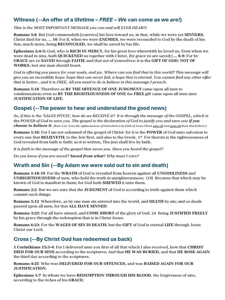 Witness PDF | PDF | Epistle To The Romans | Grace In Christianity