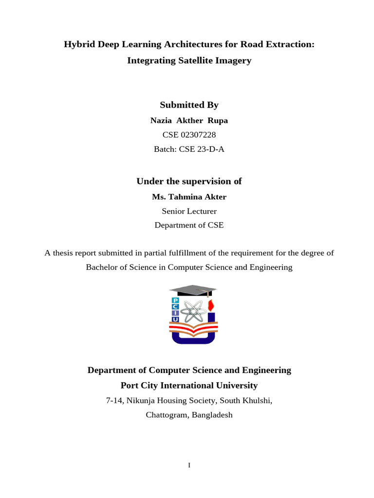 Final Report Road Extraction1 | PDF | Image Segmentation | Deep Learning
