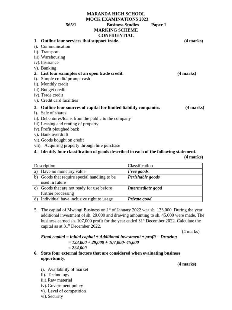 Kcse Computer Pp1 2023
