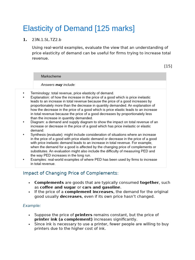 Elasticity of Demand MS | PDF | Demand | Elasticity (Economics)