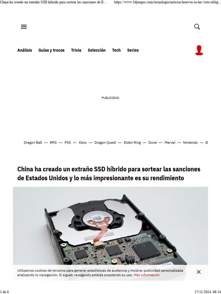 China Ha Creado Un Extraño SSD Híbrido para Sortear Las Sanciones de ...
