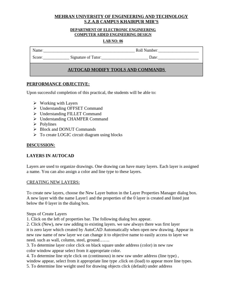 AutoCAD Modify Tools and Commands Guide | PDF | Shape | Curve