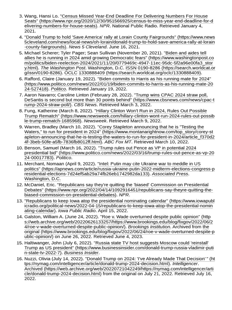 REF | PDF | Donald Trump | American Government