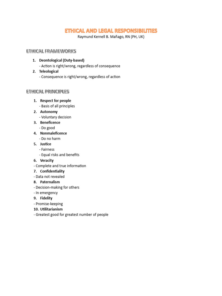 Ethical and Legal Responsibilities | PDF | Common Law | Justice