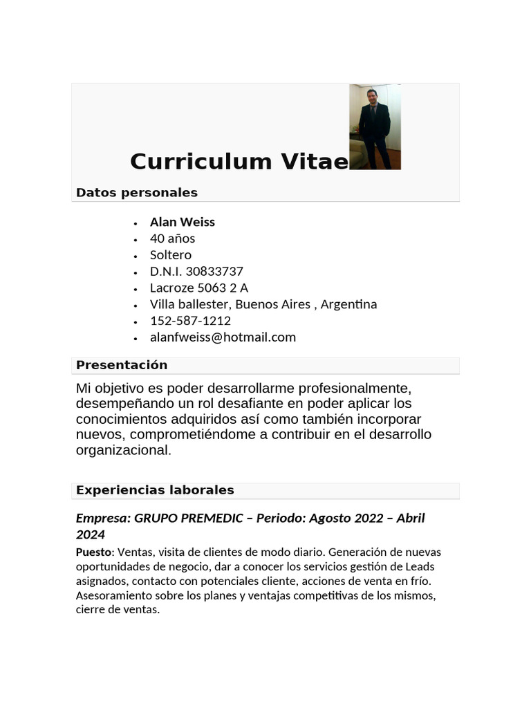 Alan Weiss CV | PDF | Calidad (comercial) | Business