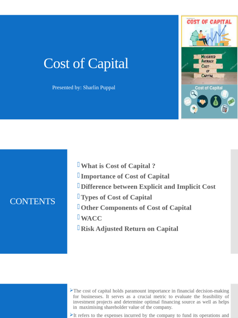 Understanding Cost of Capital Essentials | PDF | Cost Of Capital ...