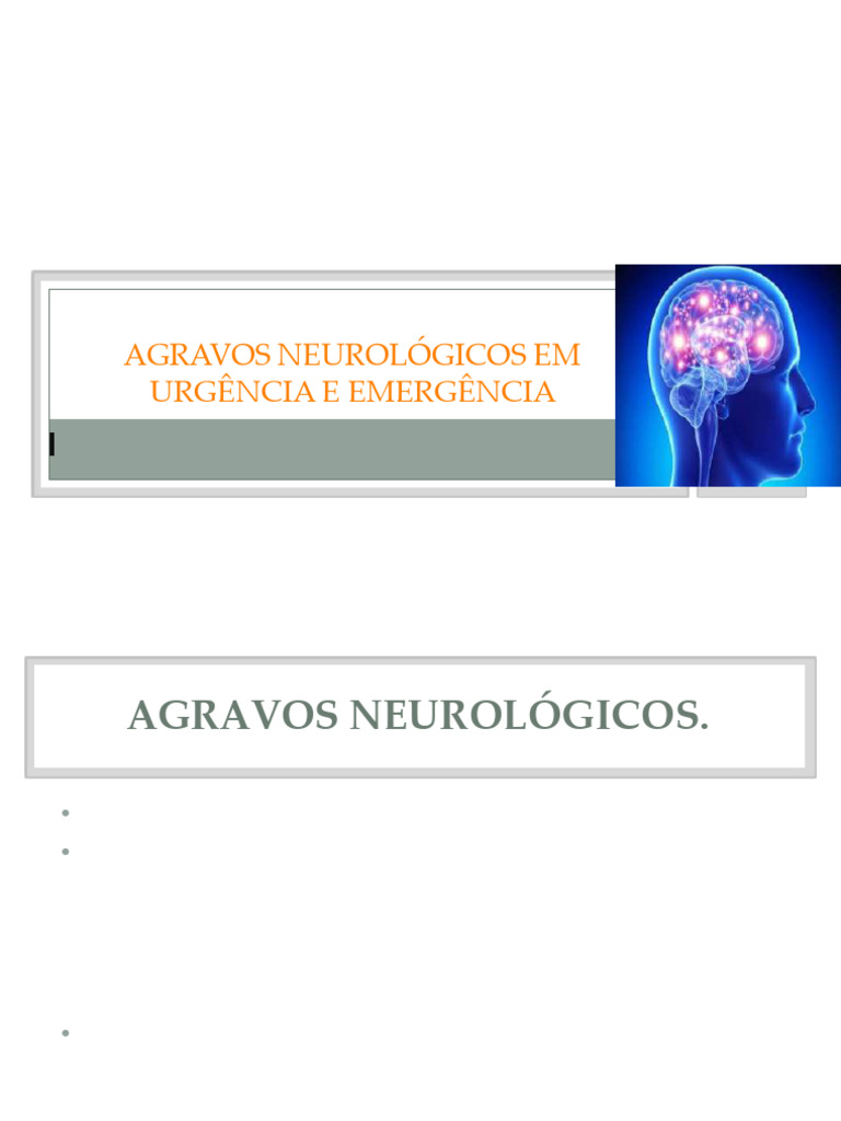 Agravos Neurológicos: Urgência e Emergência | PDF | Epilepsia | Vertigem