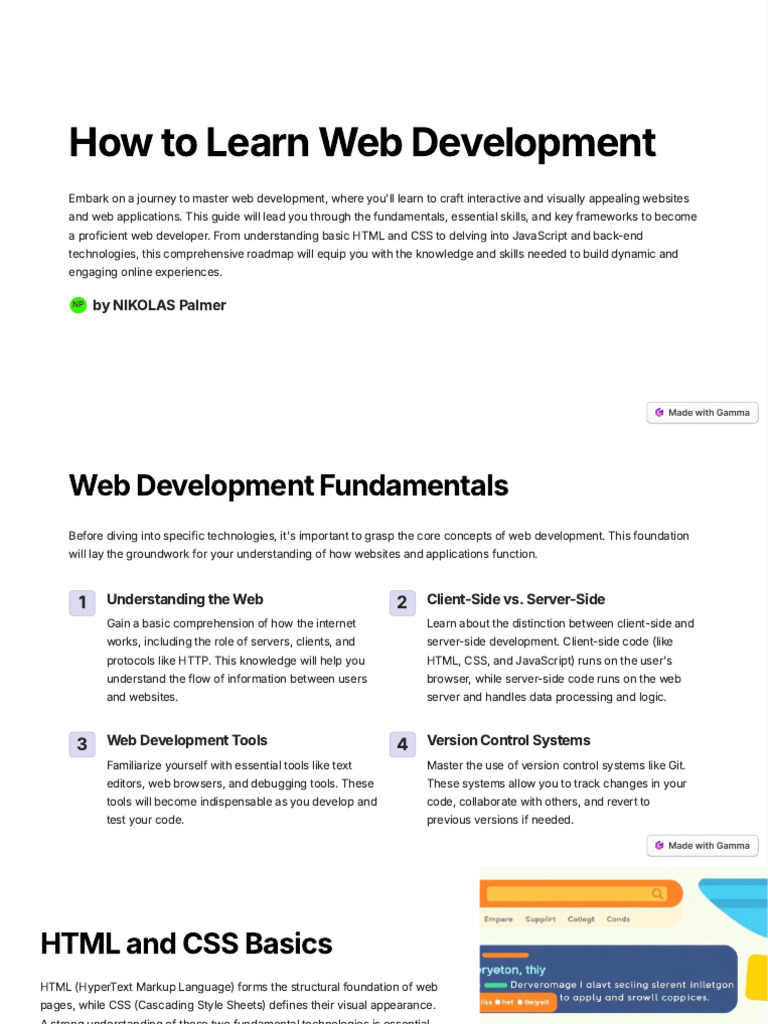 How To Learn Web Development | PDF | World Wide Web | Internet & Web